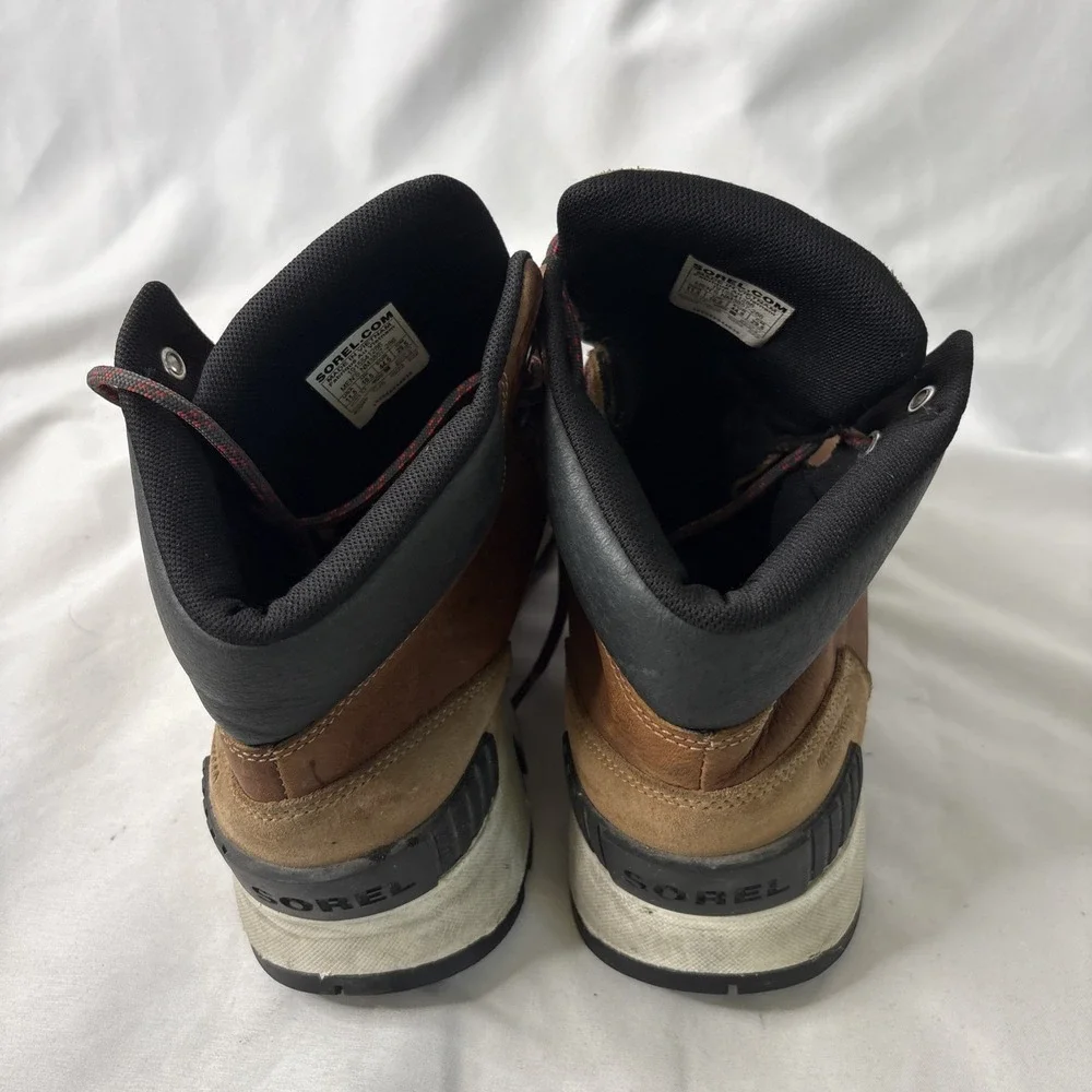 Sorel Mac Hill Mid Leather Tan Waterproof‎ Hiking Boots Mens Sz US 11.5 Outdoor